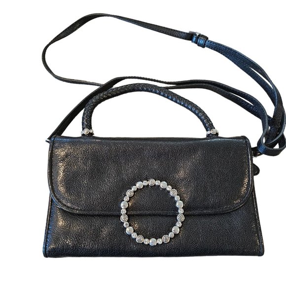 Brighton Handbags - Brighton Black Leather Trifold Wallet Clutch Purse Minibag MSRP‎ $240 Classic
